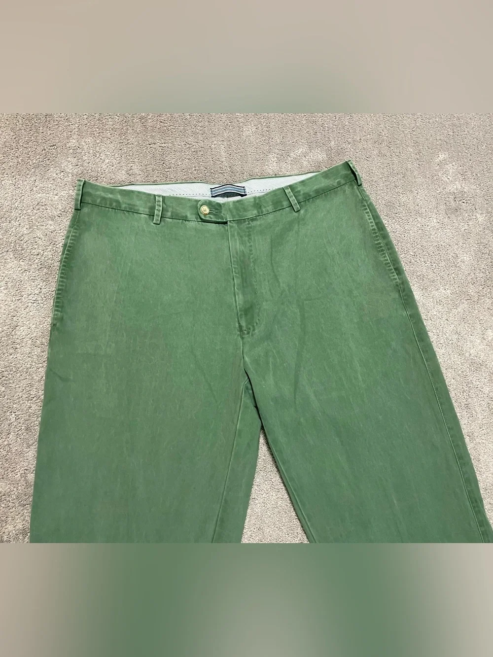 Peter Millar Chino Pants Men’s 36x32 Green Pima Cotton Flat Front Casual Golf